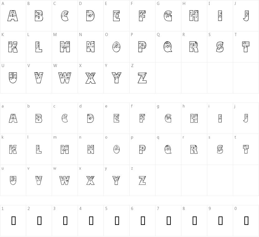 Amadeus的字符映射图