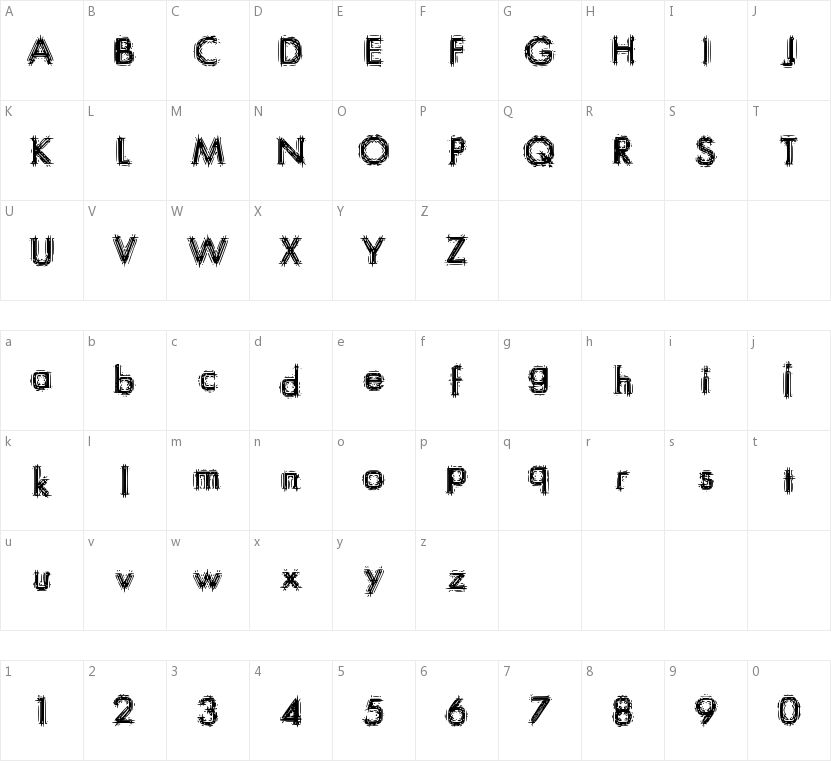 Pandemic的字符映射图