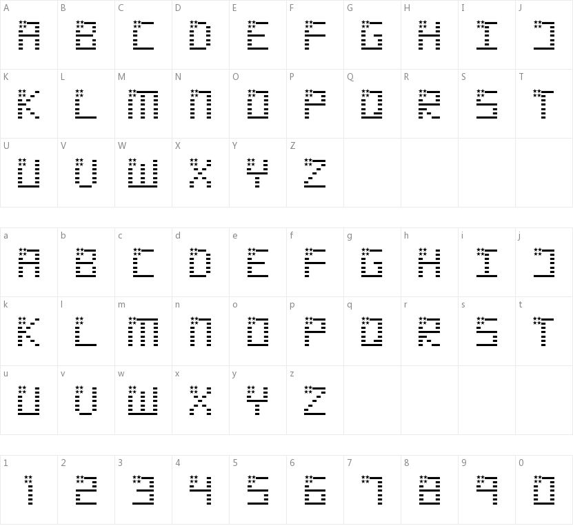 Spangled的字符映射图