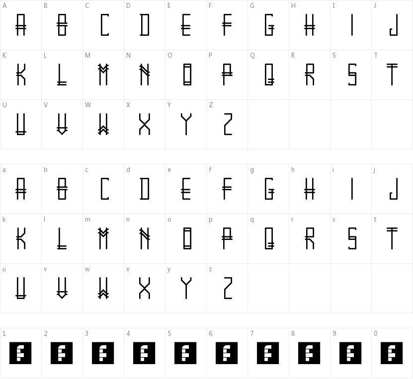 Gramtica的字符映射图