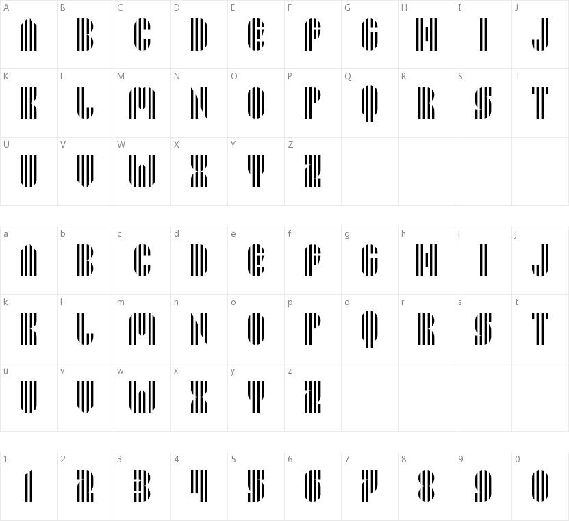 Pyrsing的字符映射图