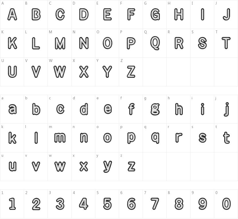 Rotondo的字符映射图