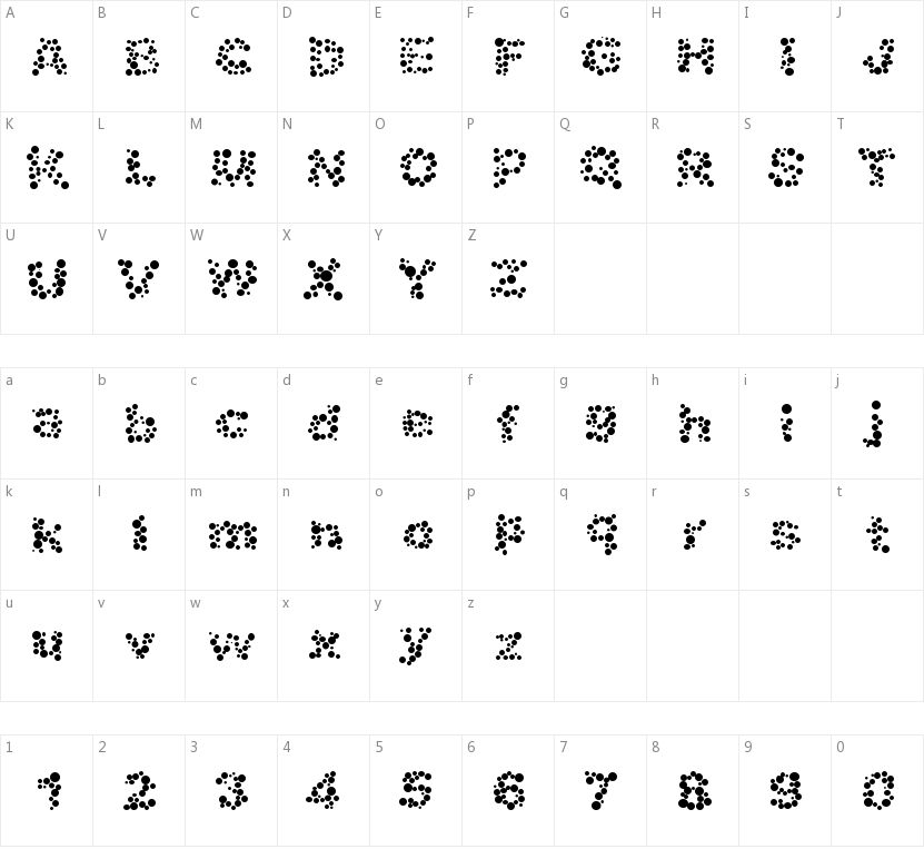 Alphabet 05的字符映射图