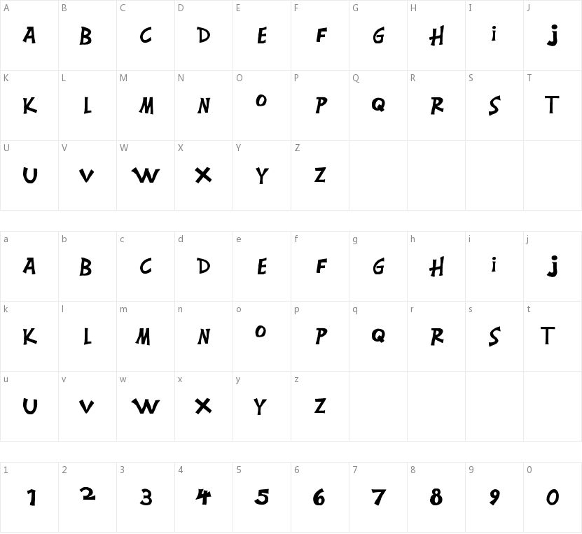 Montgomery的字符映射图