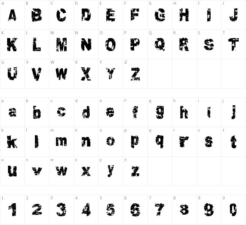 Crookiid的字符映射图