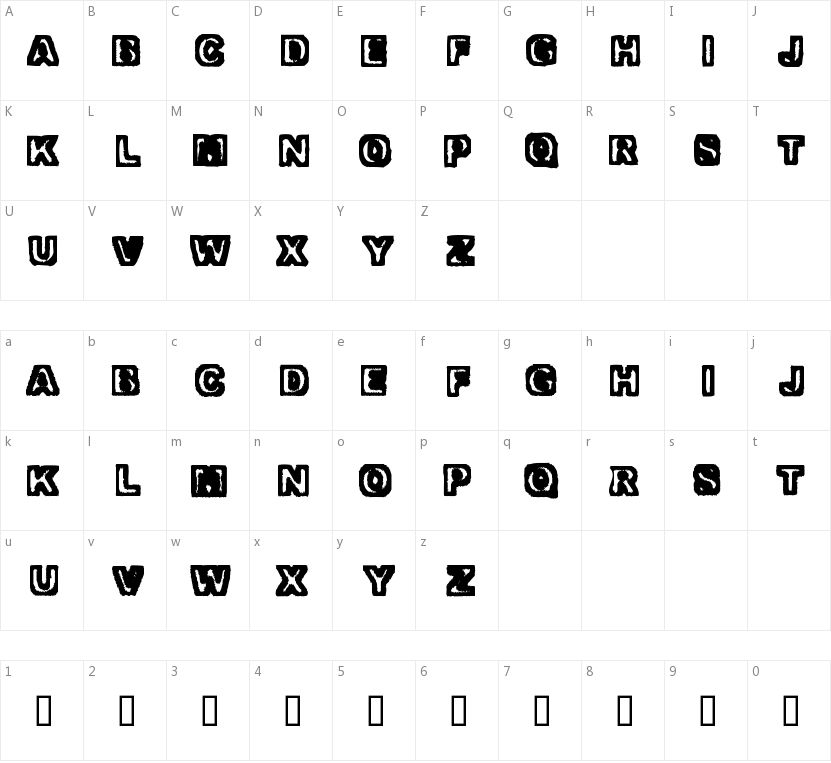 Trapped的字符映射图