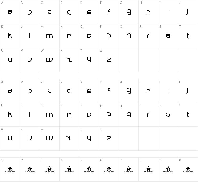 Manabu的字符映射图