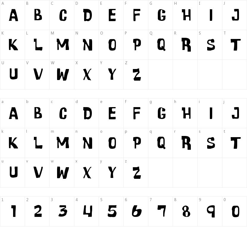 Cartoonic Massive的字符映射图