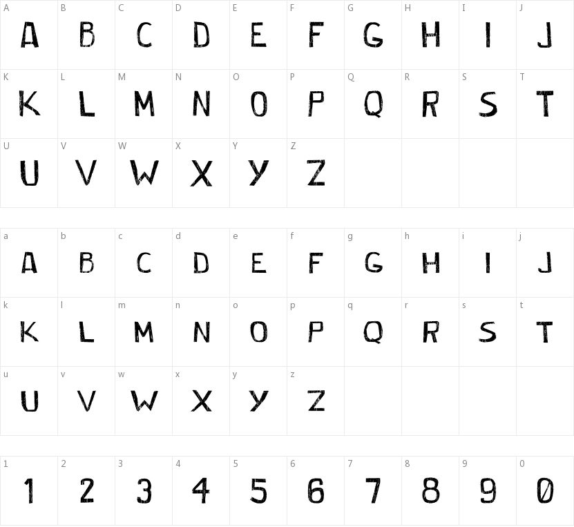 Cordelina的字符映射图