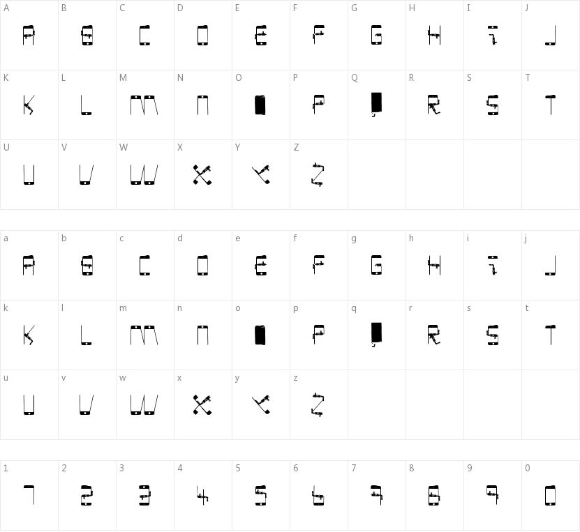 Phone Scan的字符映射图