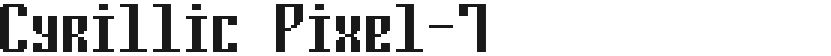 Cyrillic Pixel-7的封面图