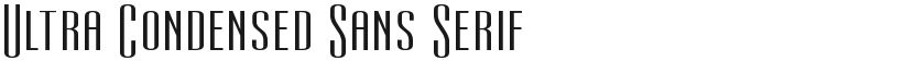 Ultra Condensed Sans Serif的封面图