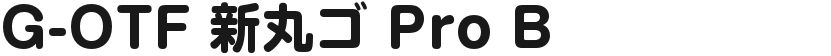 G-OTF 新丸ゴ Pro B