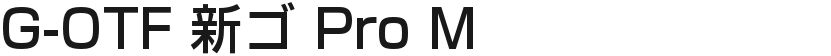 G-OTF 新ゴ Pro M