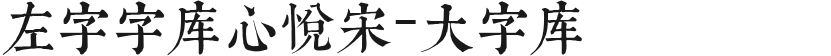 左字字库心悦宋-大字库的封面图