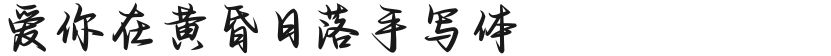 爱你在黄昏日落手写体的封面图