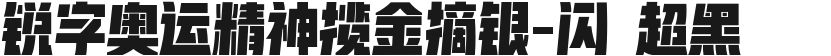 锐字奥运精神揽金摘银-闪 超黑的封面图
