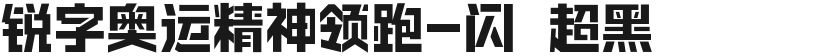 锐字奥运精神领跑-闪 超黑的封面图