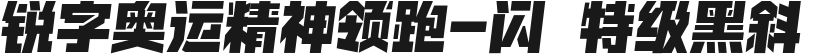 锐字奥运精神领跑-闪 特级黑斜的封面图