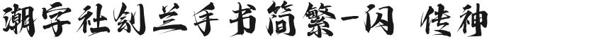 潮字社剑兰手书简繁-闪 传神的封面图