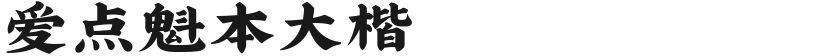 爱点魁本大楷的封面图